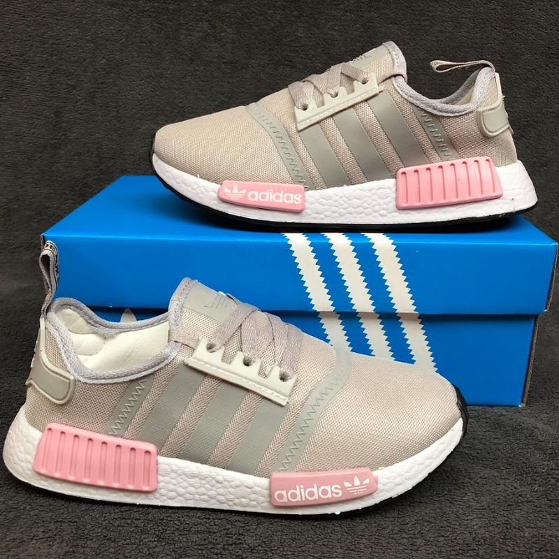 Tênis Adidas Nmd Branco e Rosa Envio Imediato!!